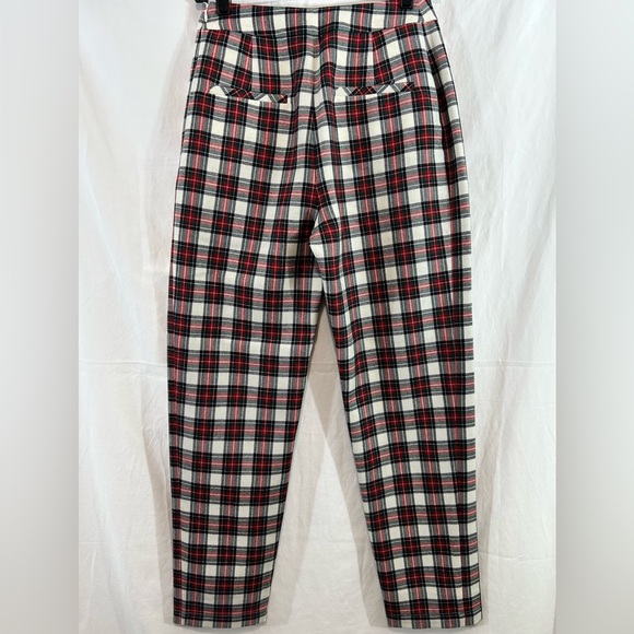 NWT Hunter Bell Melina Pant Red/Multi Plaid Sz 2 - Picture 6 of 9